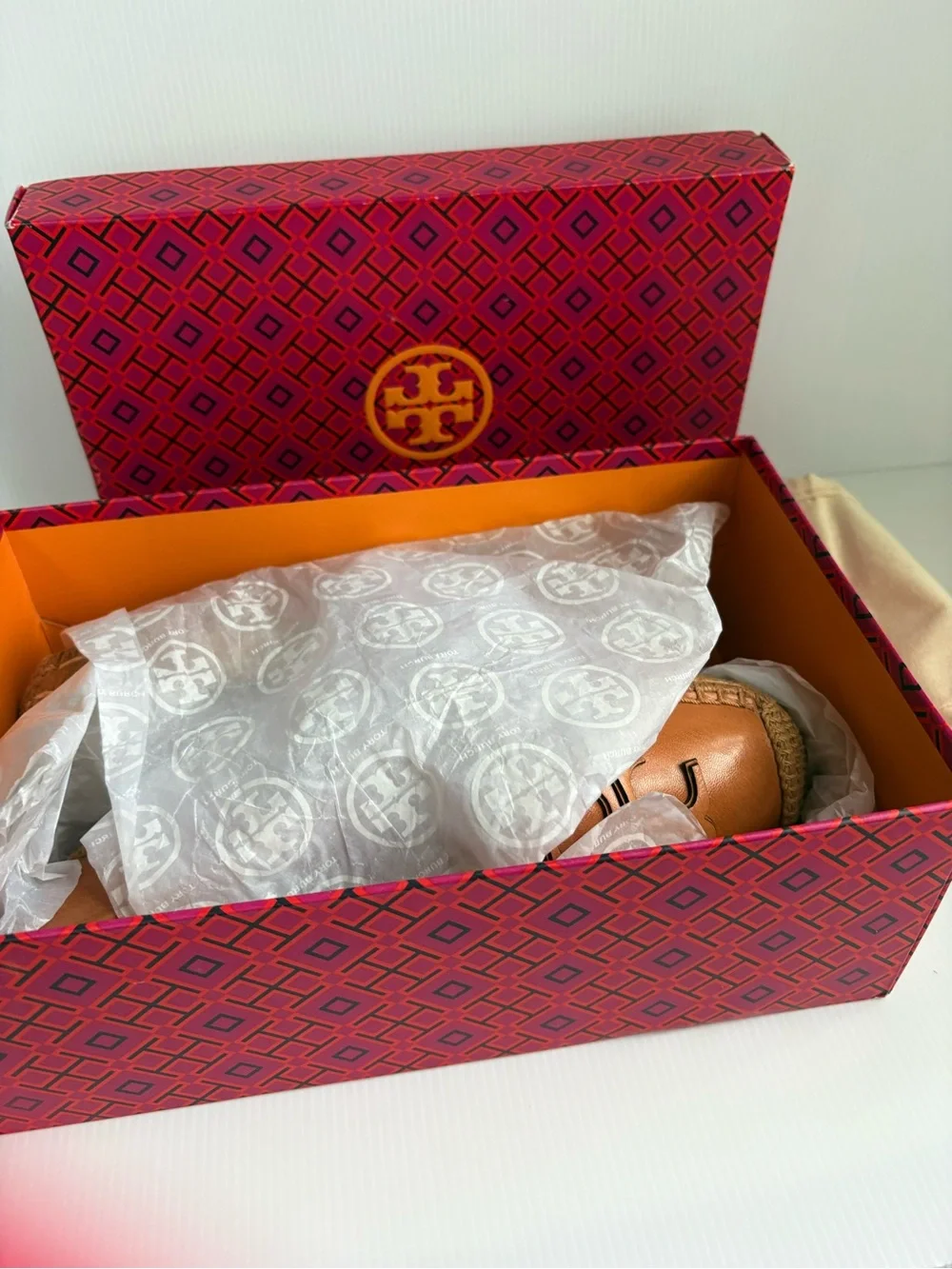 Tory Burch Women's INES Platform Espadrilles Tan 8.5 NIB